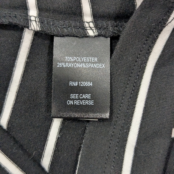 Torrid Black White Striped A-Line Maxi Skirt Elastic Waist Stretchy Flowy 3X - Picture 7 of 8
